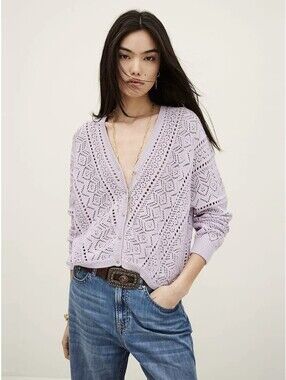 Ba&sh Cyron Openwork knit cardigan